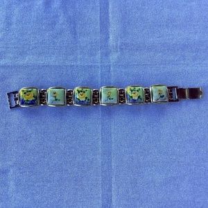 Vintage Yellow Rose Bracelet